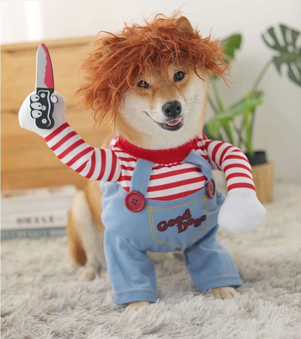 Funny Pet Chucky Dog  Halloween Pet Dog Costume